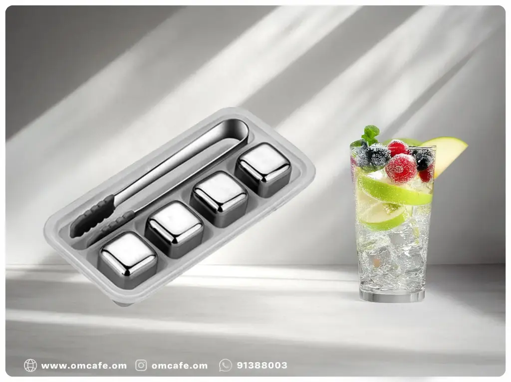 4 Stainless Ice Cubes